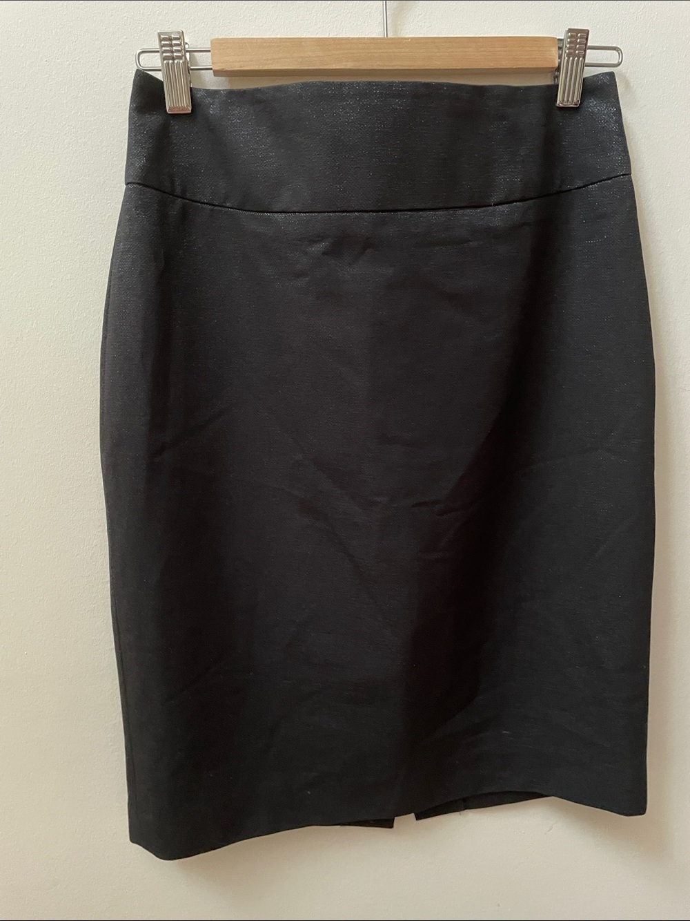 RW&CO. Metallic Black Pencil Skirt